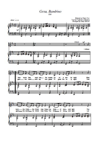 Gesù Bambino Partitions gratuites